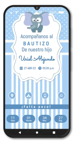 Invitación de Bautizo Interactiva 01